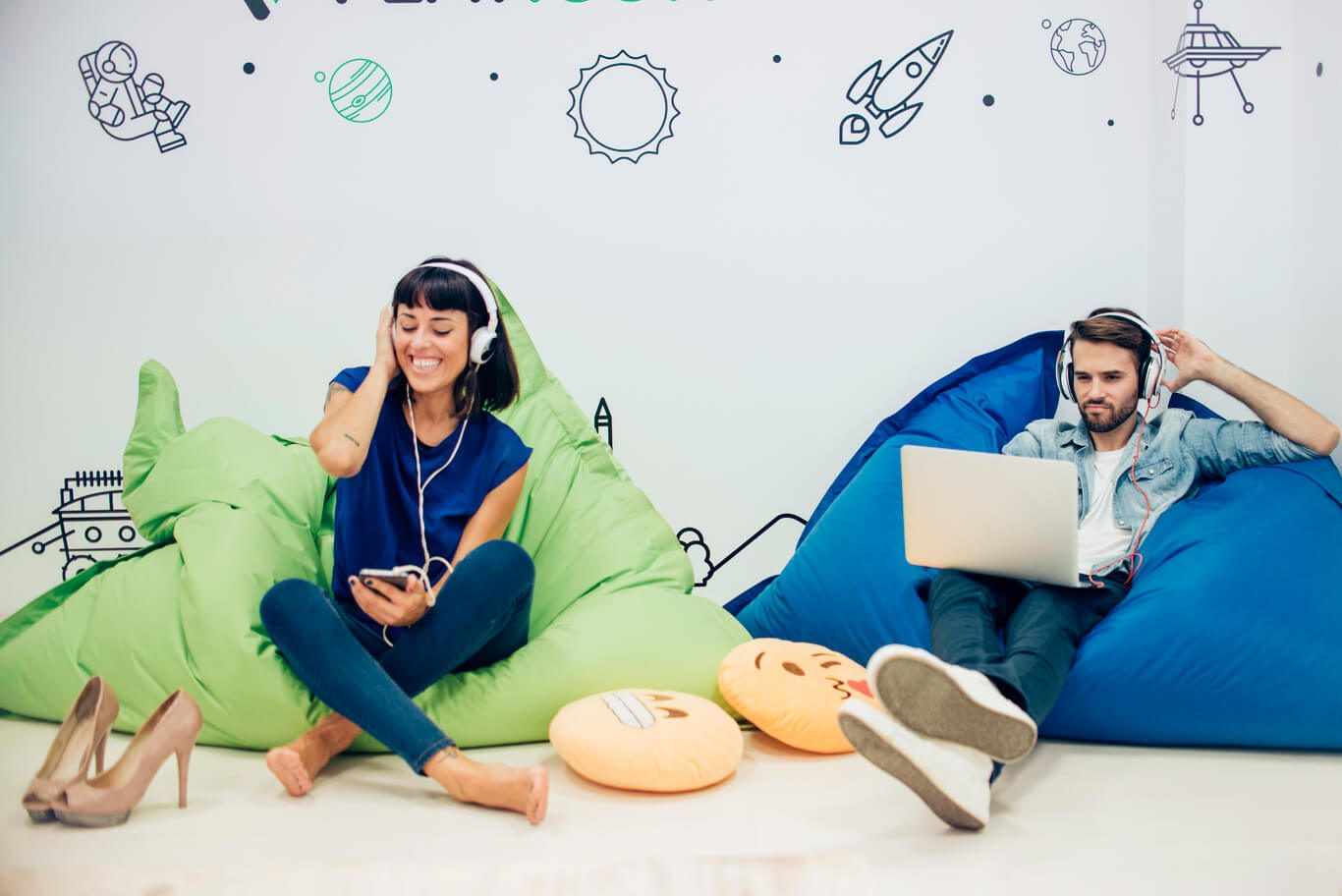 Family Enjoying Home NBN Internet in Cozy Living Room